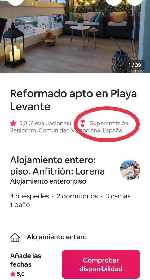 Playa Levante, Recien Reformado Бенидорм Экстерьер фото